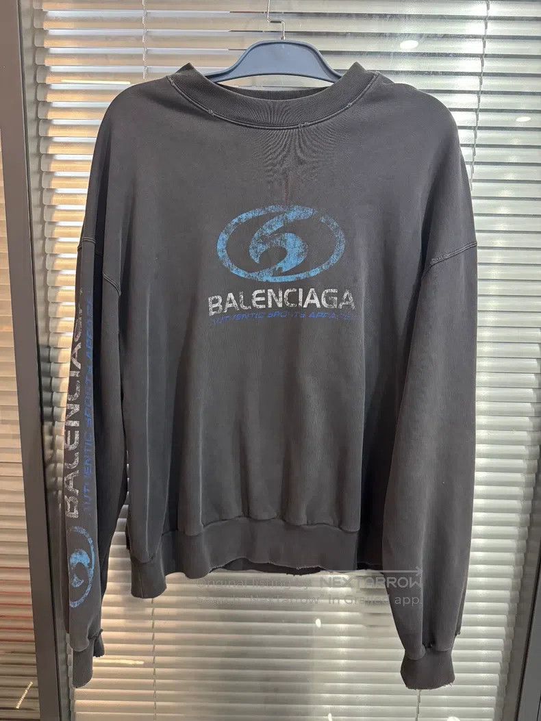 Balenciaga Balenciaga Logo printed long-sleeve ribbed cuff hooded swe Size US M / EU 48-50 / 2 - 2 Thumbnail