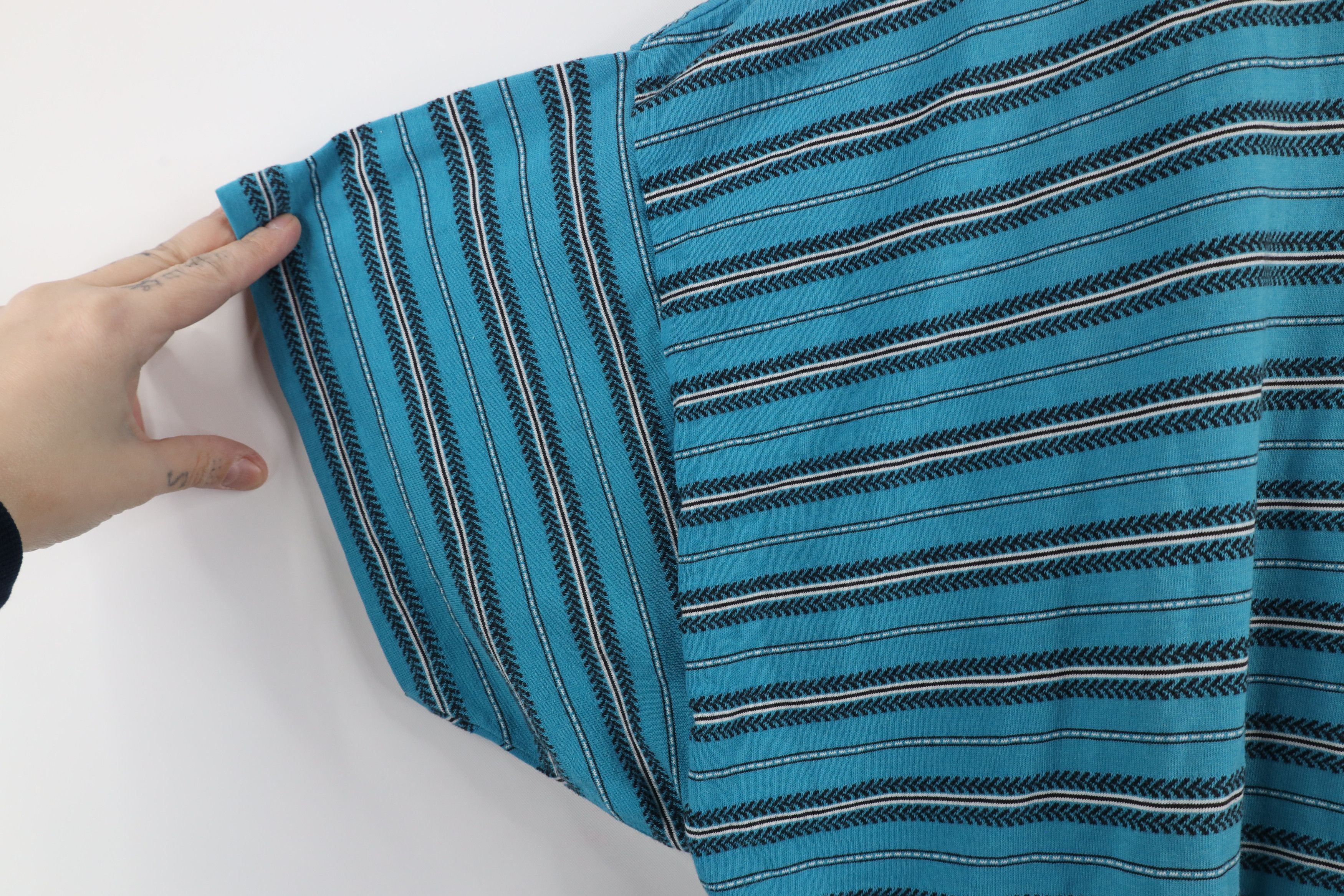 Vintage Vintage 90s OshKosh B'Gosh Striped Short Sleeve T-Shirt Blue Size US XL / EU 56 / 4 - 7 Thumbnail