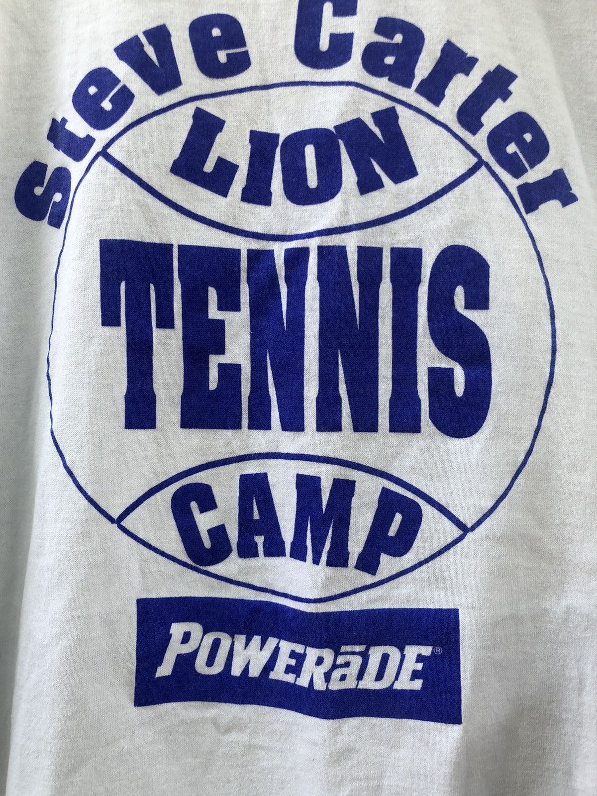 Fruit Of The Loom × Japanese Brand × Vintage 🔥Vintage 90s🔥Steve Carter Lion Tennis Camp Tshirts Size US XL / EU 56 / 4 - 3 Thumbnail