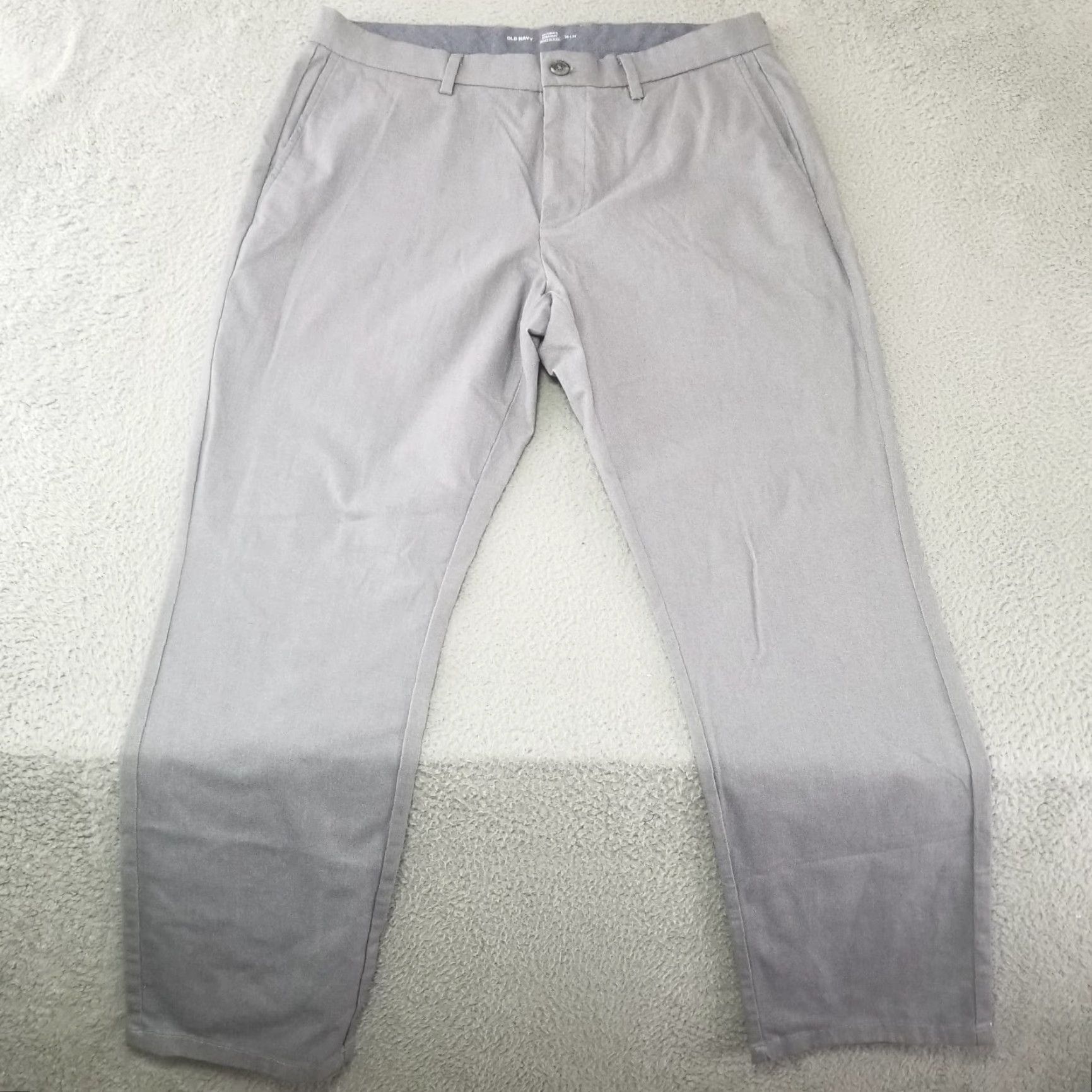 Old Navy Old Navy Mens Pants 36x30 Gray Chino Flat Front Straight Leg Regular Fit Belt Loops Casual Pants Size US 36 / EU 52 - 2 Thumbnail