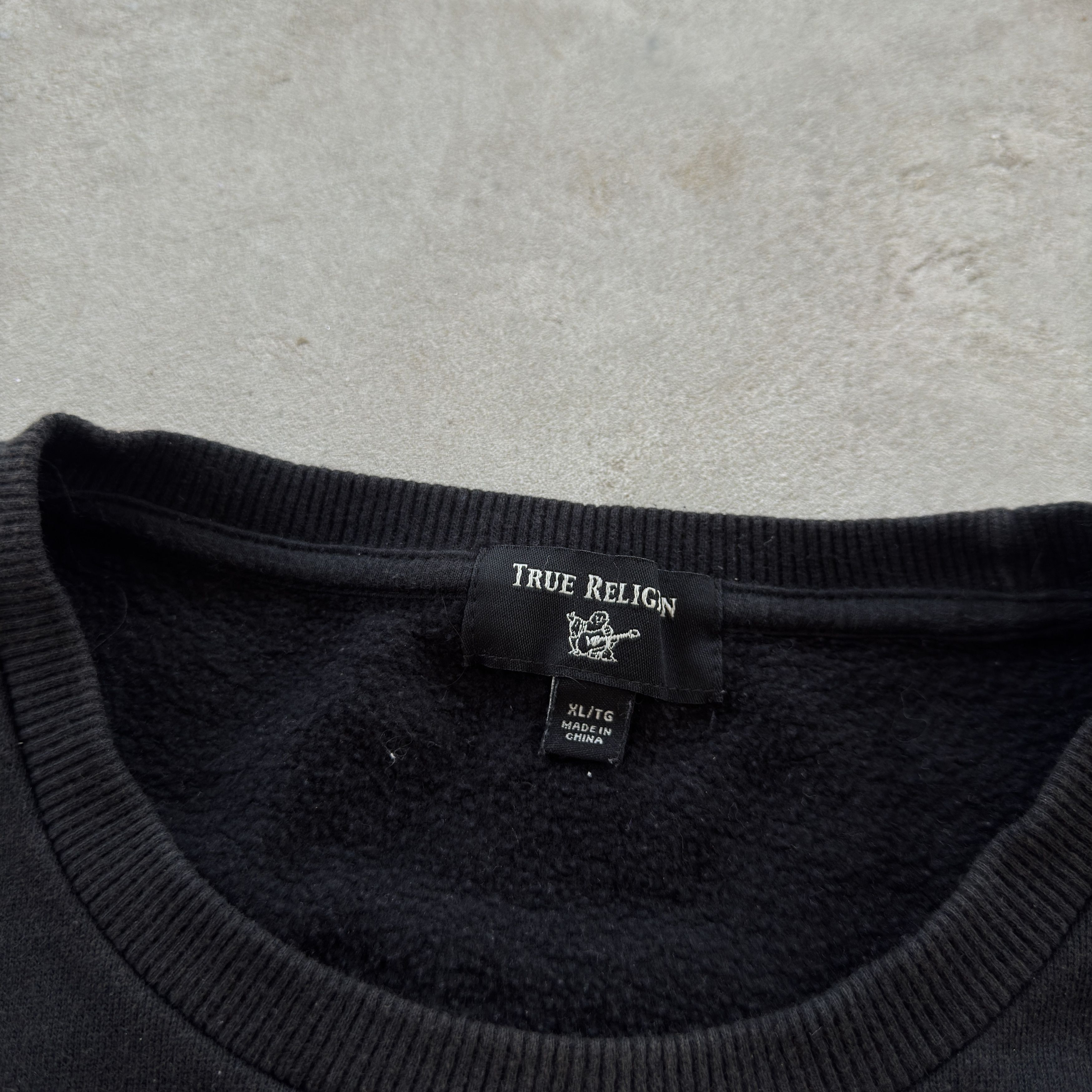 True Religion True Religion Black Sweatshirt XL Buddha Back Logo Size US XL / EU 56 / 4 - 8 Thumbnail