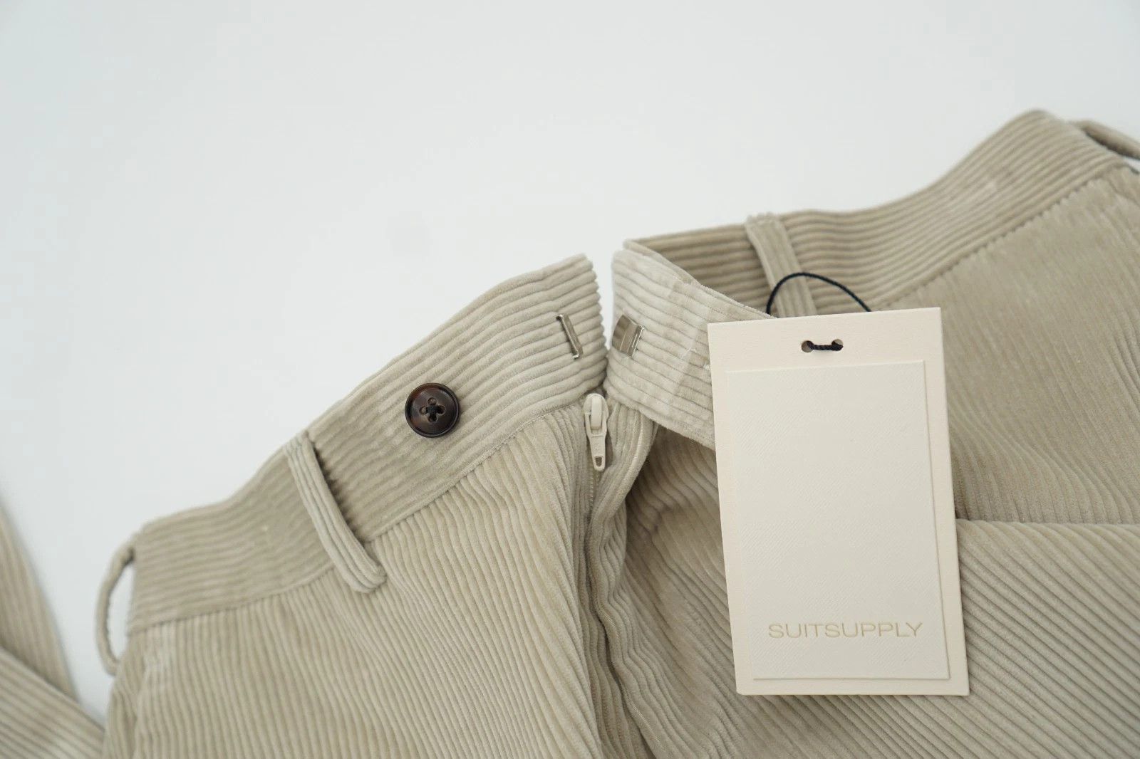 Suitsupply Men Suitsupply Pants Velvet Beige Pentoglio Brescia UK/US40L Size 40L - 3 Thumbnail