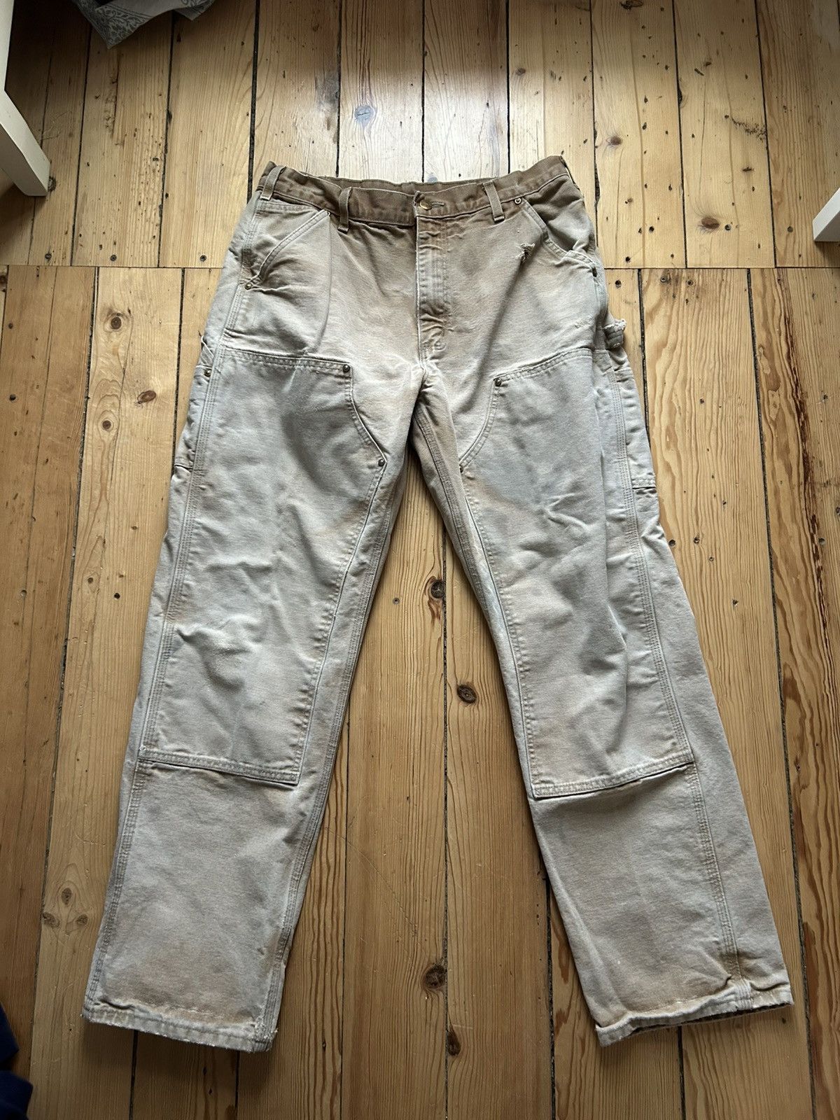 Carhartt Vintage carharrt tan brown double knee Size US 34 / EU 50 - 1 Thumbnail