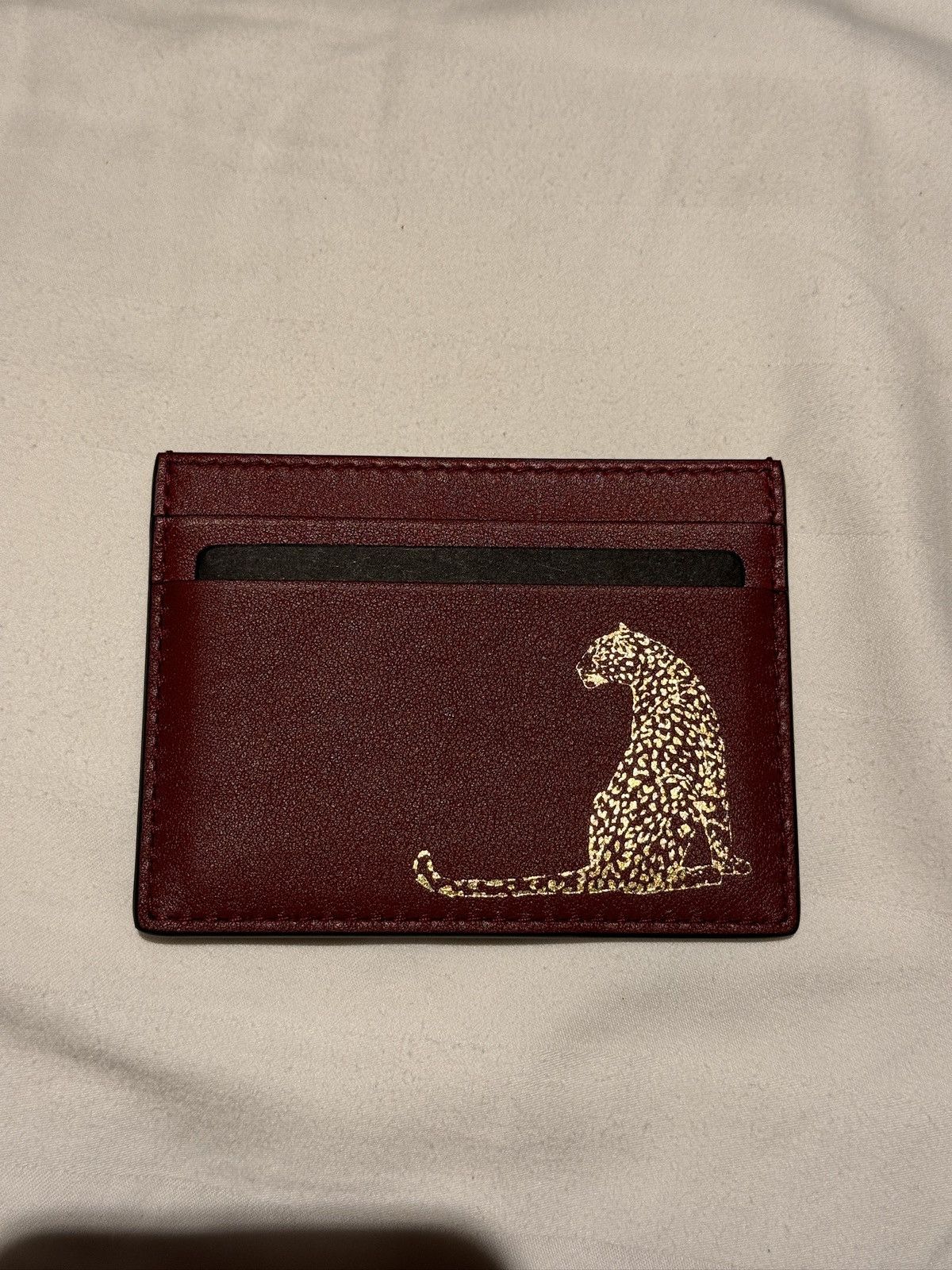 image of Cartier Panthere Card Holder - Red, Women's