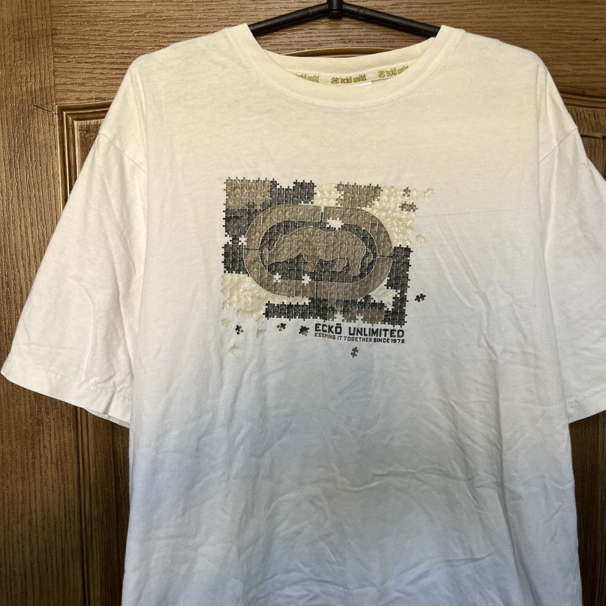Ecko Unltd. Vintage Ecko Unltd T-Shirt Big Logo Baggy Y2K Avantgarde 90s Size US XL / EU 56 / 4 - 3 Thumbnail