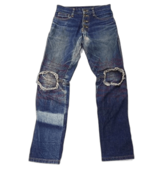 Yohji Yamamoto Christopher Nemeth Vintage Denim Pants with Details Size 28" / US 6 / IT 42 - 1 Thumbnail