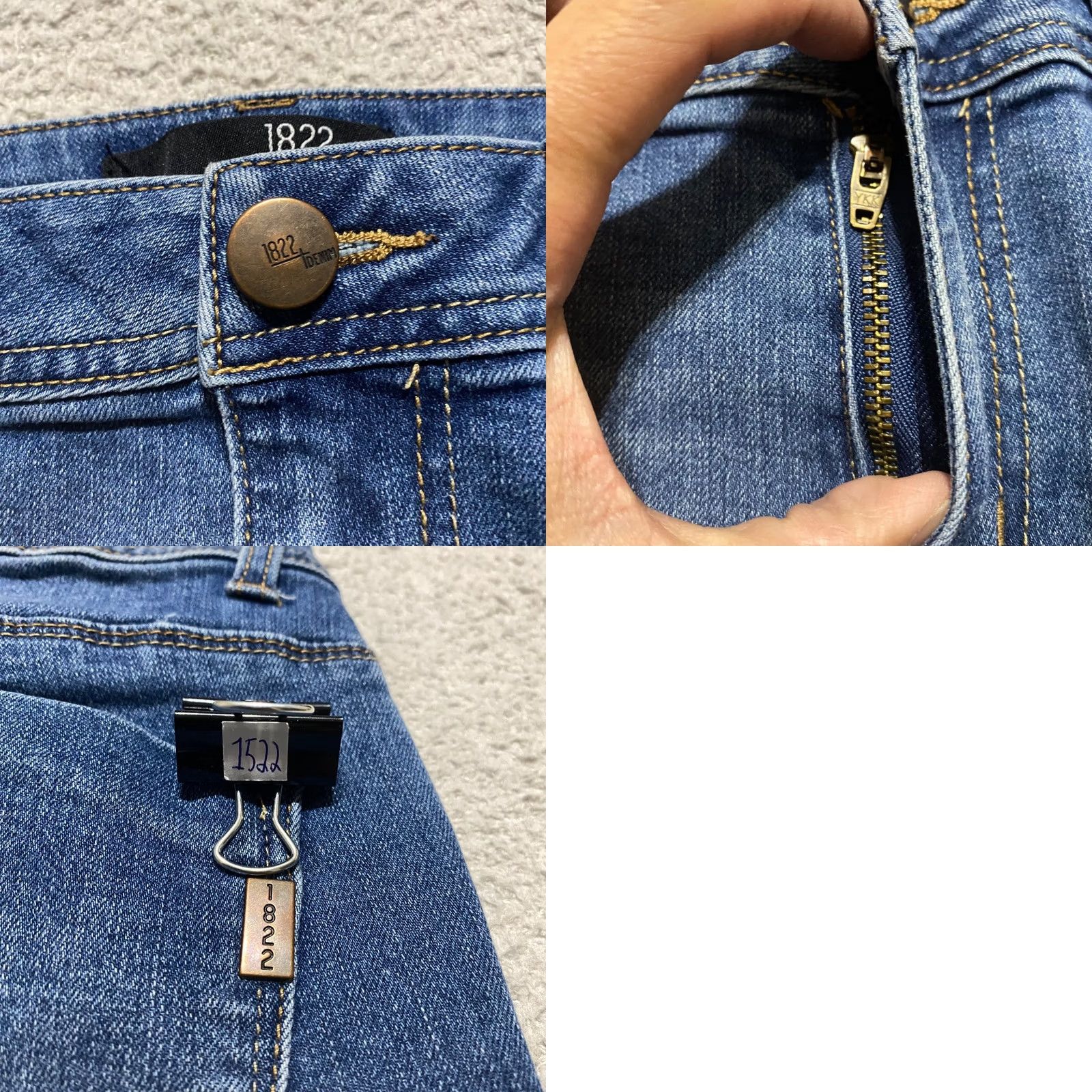 Vintage 1822 Denim Womens Shorts Blue Denim Medium Wash 5" Inseam Cut-Off Mid Rise 6 Regular Pockets Stretch Vintage: No Size 28" / US 6 / IT 42 - 8 Thumbnail