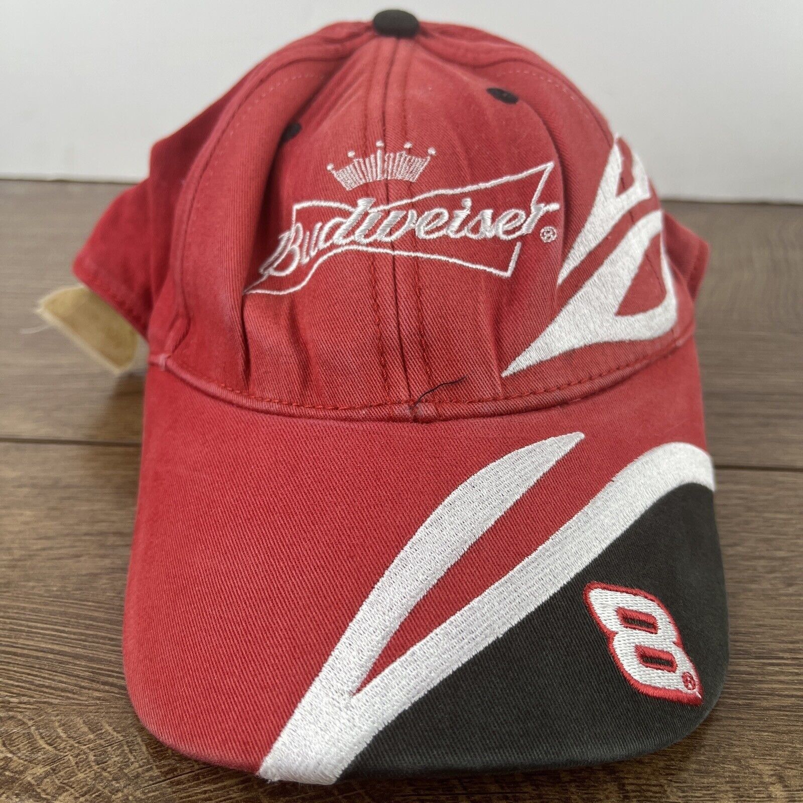 Budweiser Dale Jr 8 Hat Dale Earnhardt Budweiser 8 Red Hat Adjustable Size ONE SIZE - 3 Thumbnail
