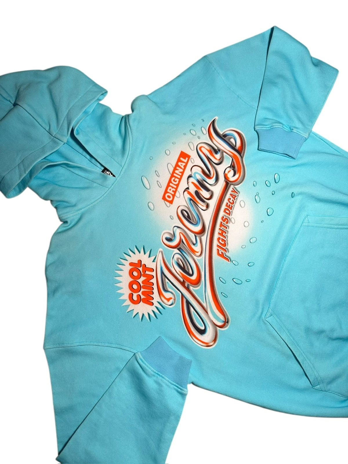 Jeremy Scott Jeremy Scott “Cool Mint” Hoodie – Archive / Runway Era Size L / US 10 / IT 46 - 2 Thumbnail