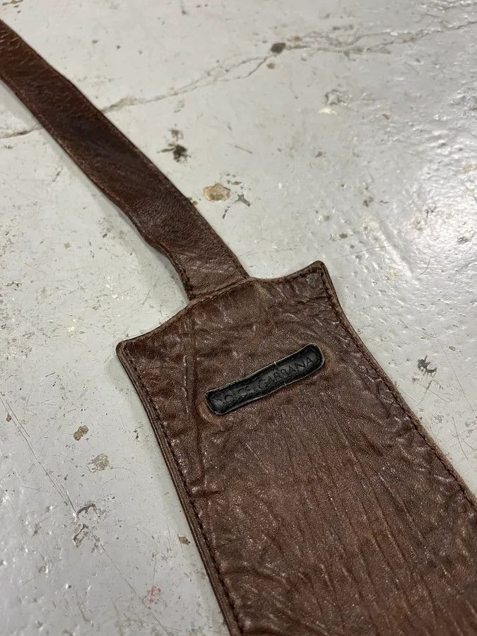 Designer × Dolce & Gabbana × Vintage 2000s Dolce & Gabbana Cargo Brown Leather Bag Size ONE SIZE - 6 Thumbnail
