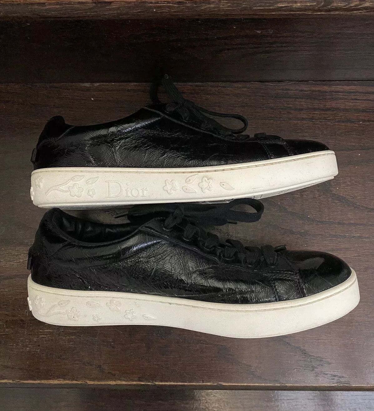 Dior Crinkled Patent Leather Move Low Top Sneakers Size 38.5 Size US 8.5 / IT 38.5 - 6 Thumbnail