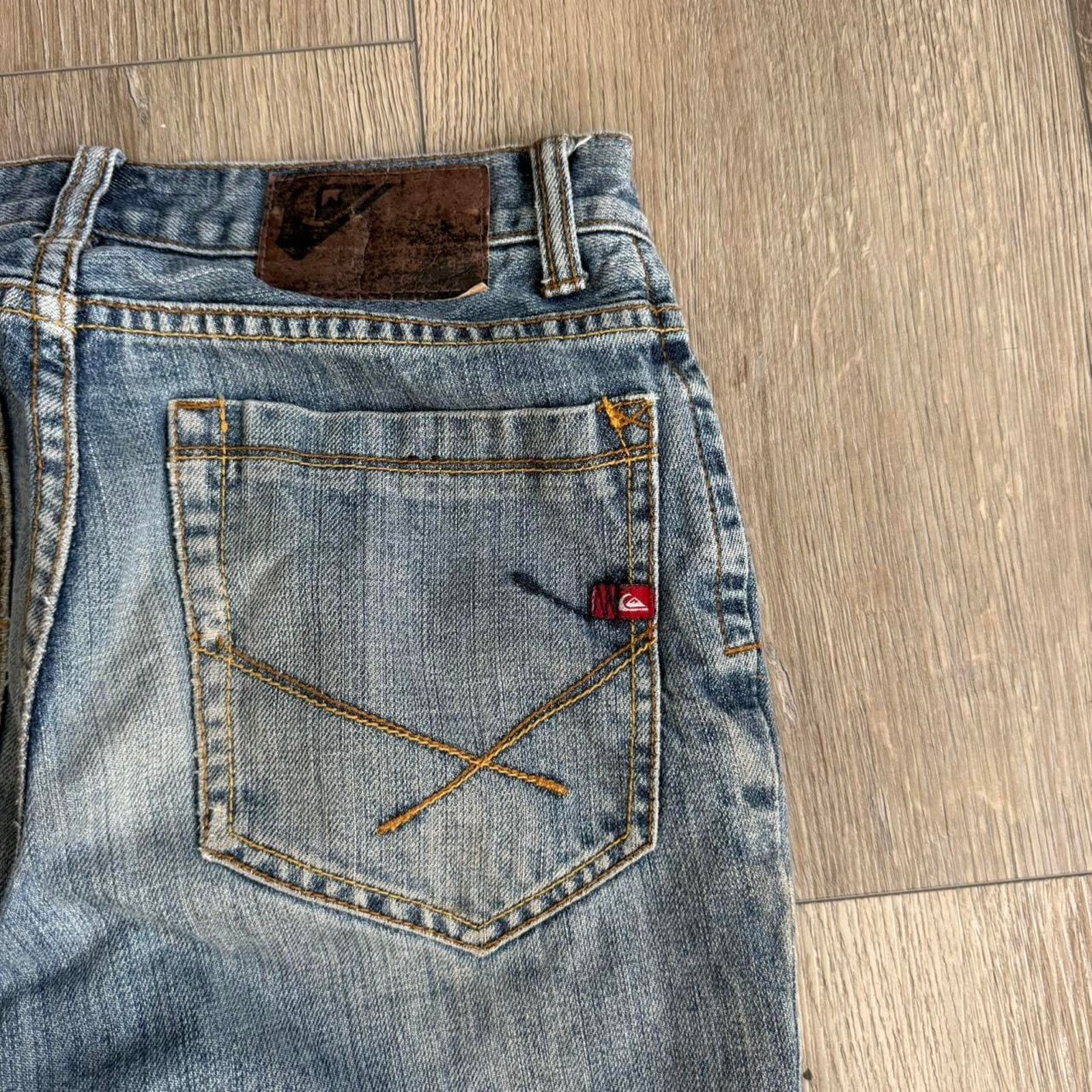 Quiksilver Vintage y2k quicksilver baggy faded denim jeans Size US 28 / EU 44 - 2 Thumbnail