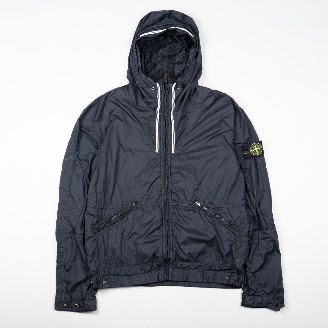 image of Stone Island Membrana Hooded Jacket Blue - Xl, Men's