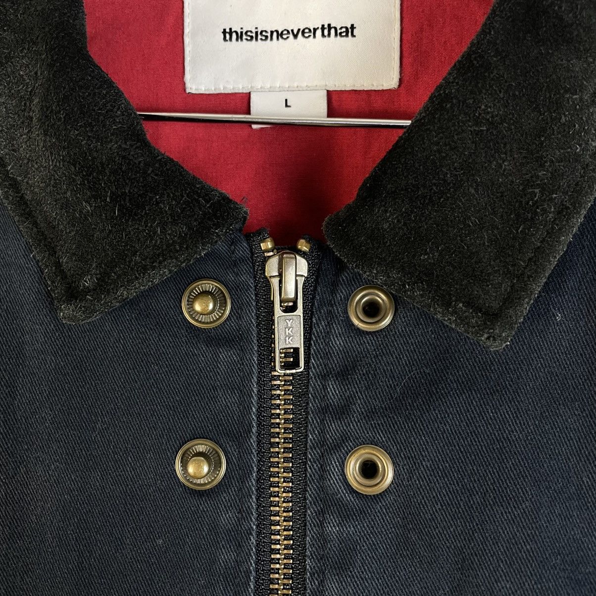 thisisneverthat THISISNEVERTHAT LEATHER COLLAR OVERSIZED WORKWEAR JACKET Size US L / EU 52-54 / 3 - 19 Thumbnail