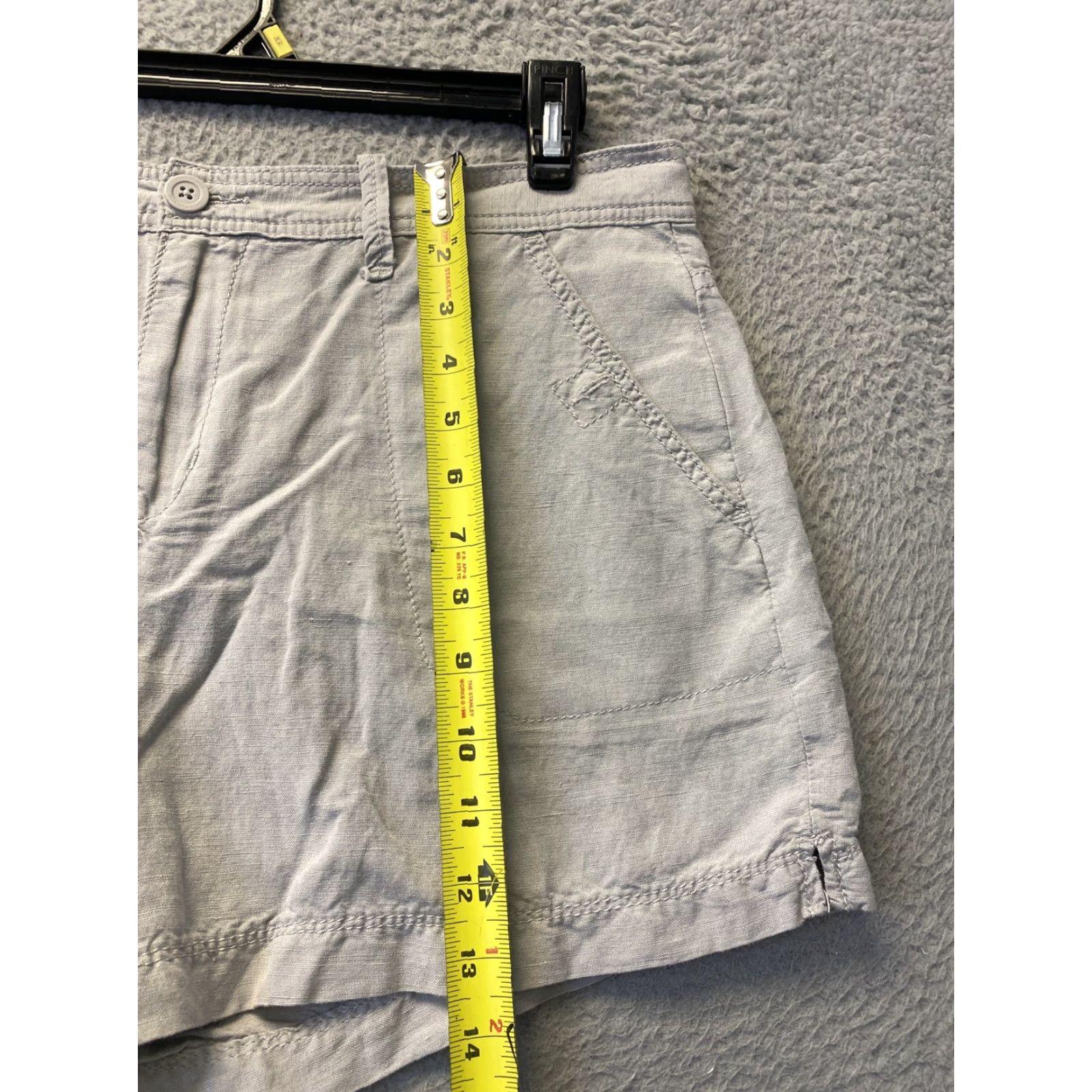 Calvin Klein Calvin Klein Shorts Womens 12 Gray Linen Blend Pockets Casual Ladies 107-36 Size 36" / US 14 / IT 50 - 4 Thumbnail