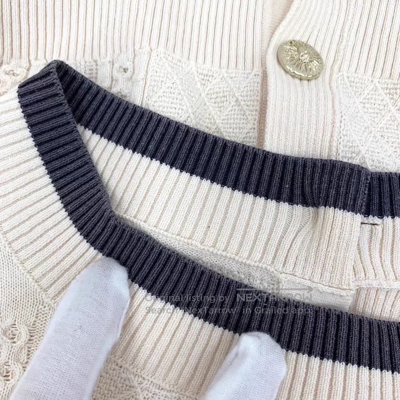 Chanel Chanel Beige jacquard cotton round-neck long-sleeved knitw Size XS / US 0-2 / IT 36-38 - 8 Thumbnail