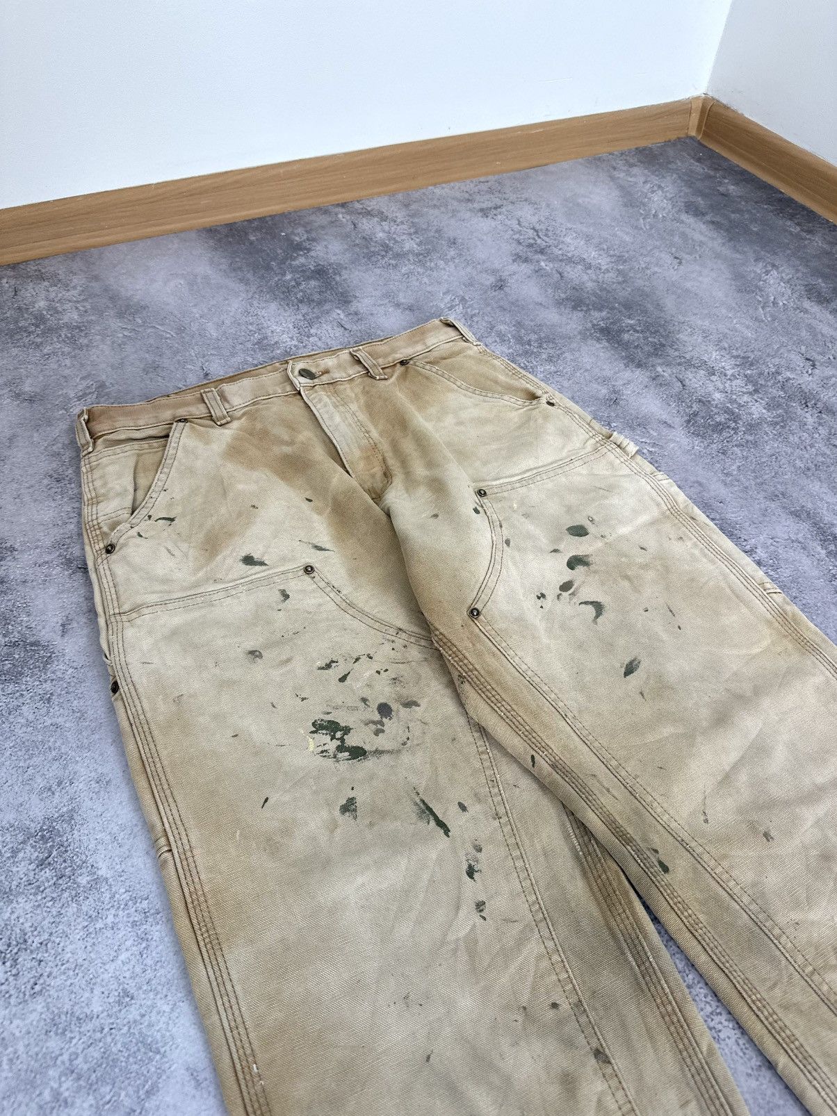 Carhartt Vintage 90s Carhartt USA Double Knee Distressed Work Pants Size US 32 / EU 48 - 4 Thumbnail