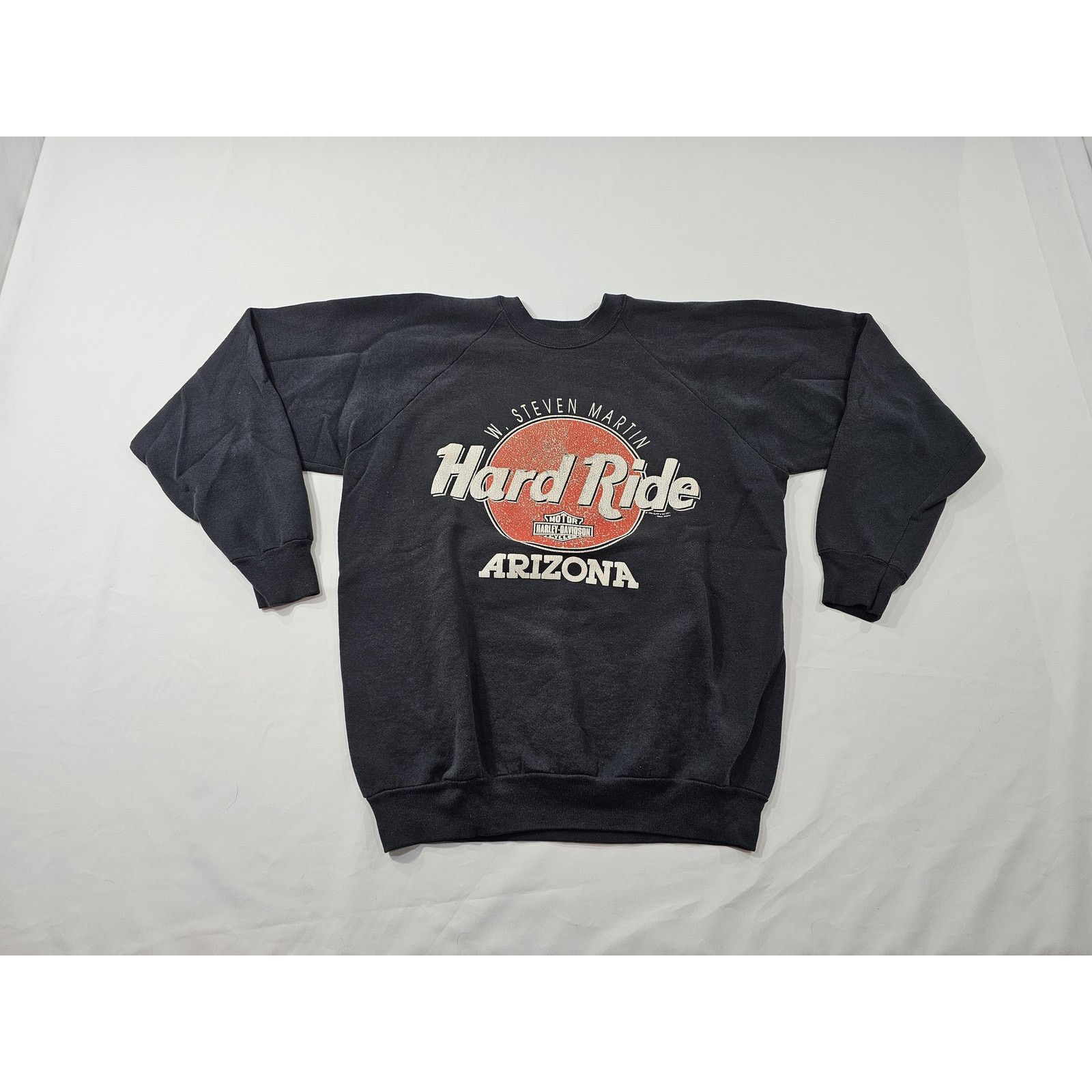 Fruit Of The Loom 90s Hard Ride Harley Davidson Black Sweatshirt USA Made XL Size US XL / EU 56 / 4 - 1 Thumbnail
