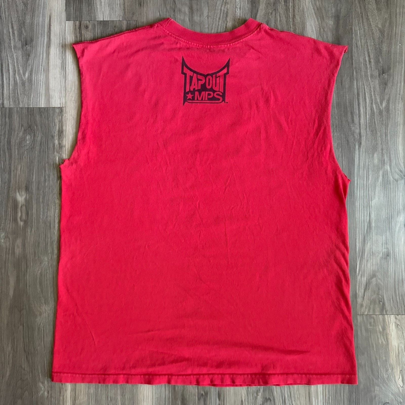 Tapout × Vintage Vintage Y2K Tapout T-Shirt Sz XL Chopped Sleeveless Red MMA Size US XL / EU 56 / 4 - 5 Thumbnail