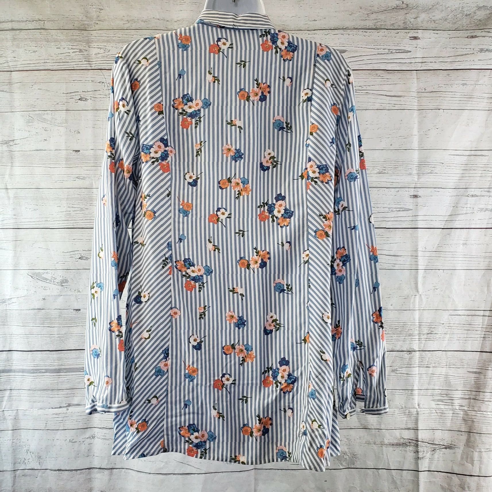 J. Jill J Jill Womens Button-Up Shirt Small Pink Floral Long Sleeve Rayon Vintage No Size S / US 4 / IT 40 - 4 Thumbnail