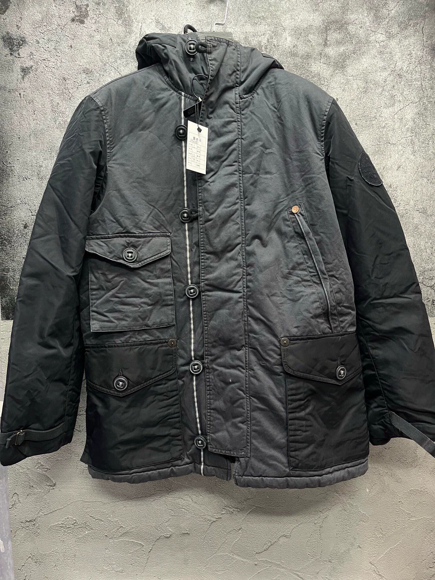 Armani Jeans solid cotton button-front jacket L