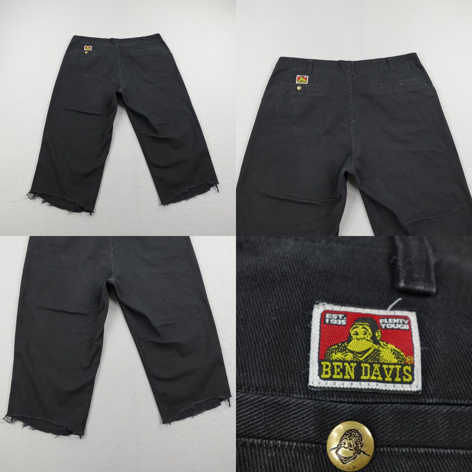 Ben Davis Ben Davis Pants Mens 42 Black Cropped Cut Off Twill Workwear Baggy Wide Leg Size US 42 / EU 58 - 8 Thumbnail