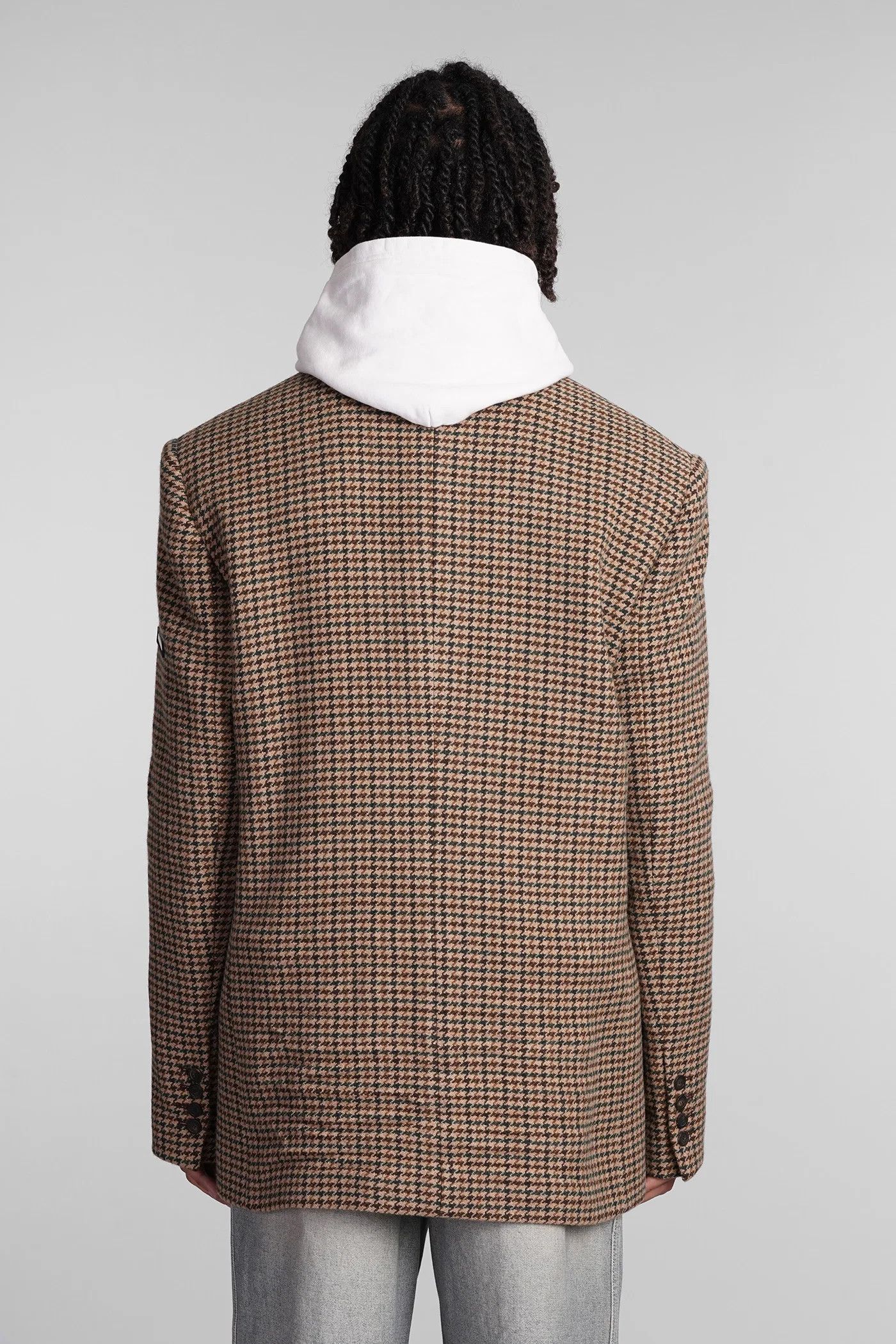 Balenciaga o1srvl11e0526 Blazer in Beige/Brown Size US L / EU 52-54 / 3 - 3 Thumbnail