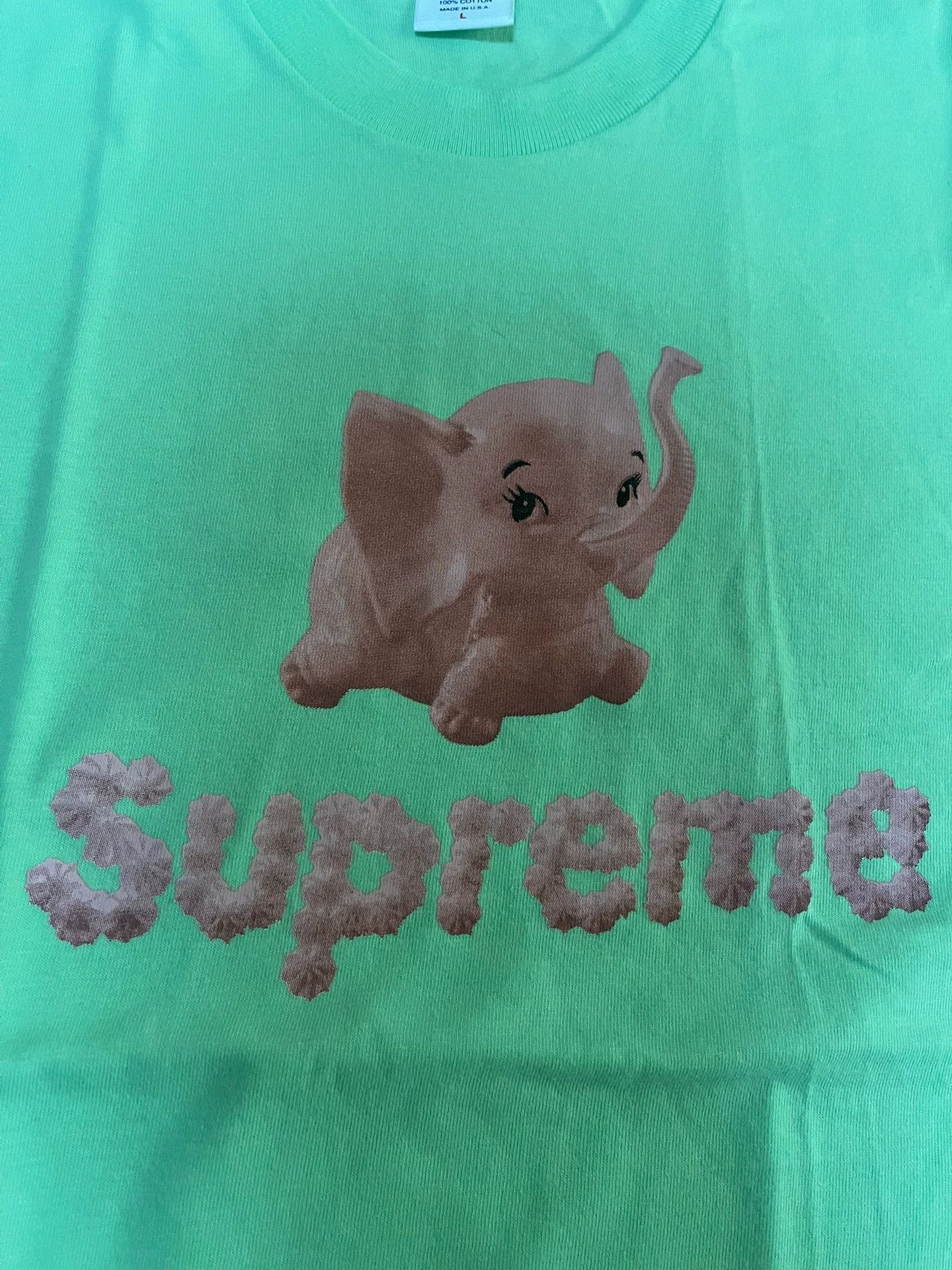 Other Supreme Elephant Green L New Tee Size L / US 10 / IT 46 - 2 Thumbnail