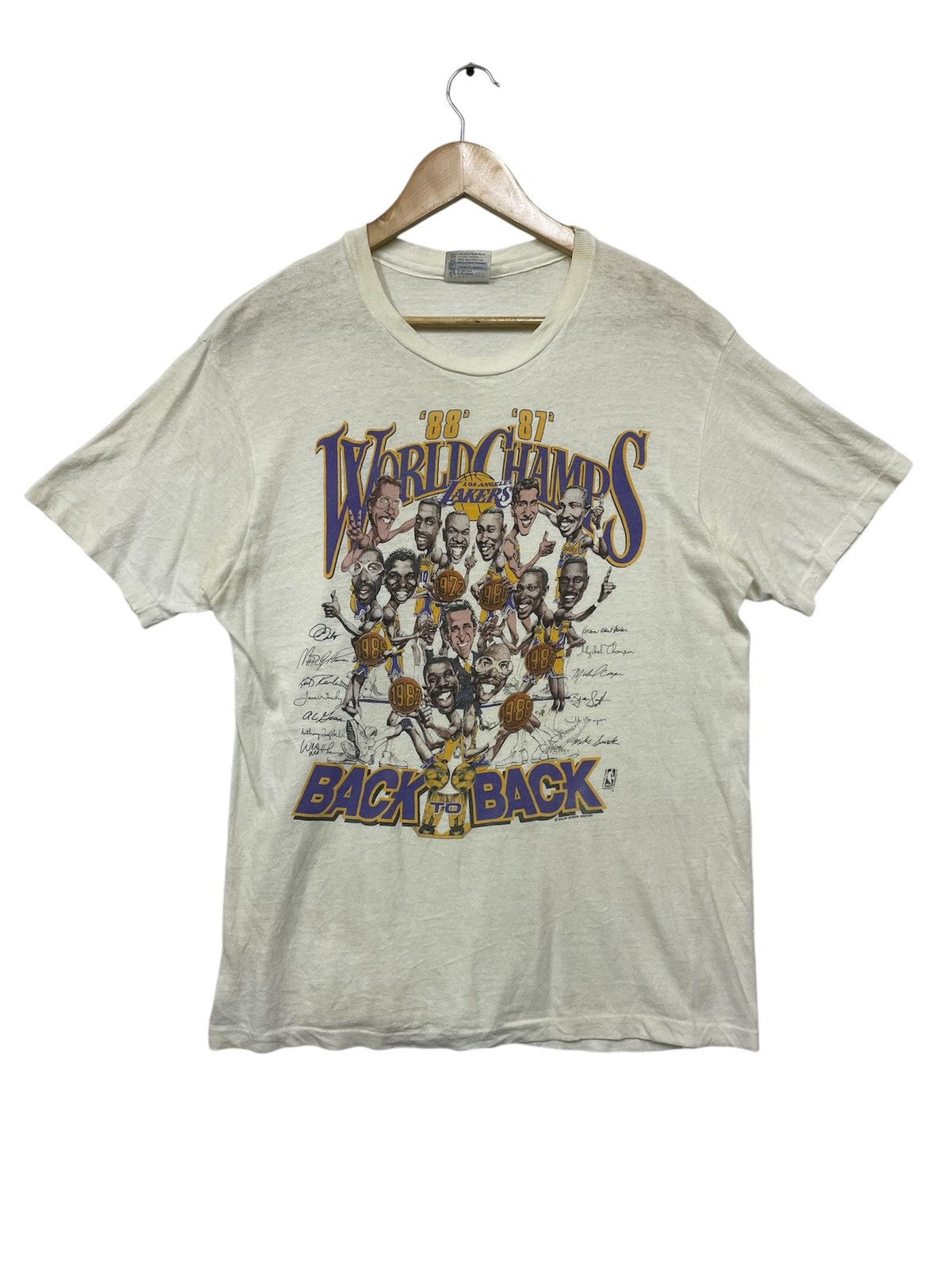 NBA Vintage Official 80s Salem Lakers NBA All Player Signature Size US L / EU 52-54 / 3 - 1 Thumbnail