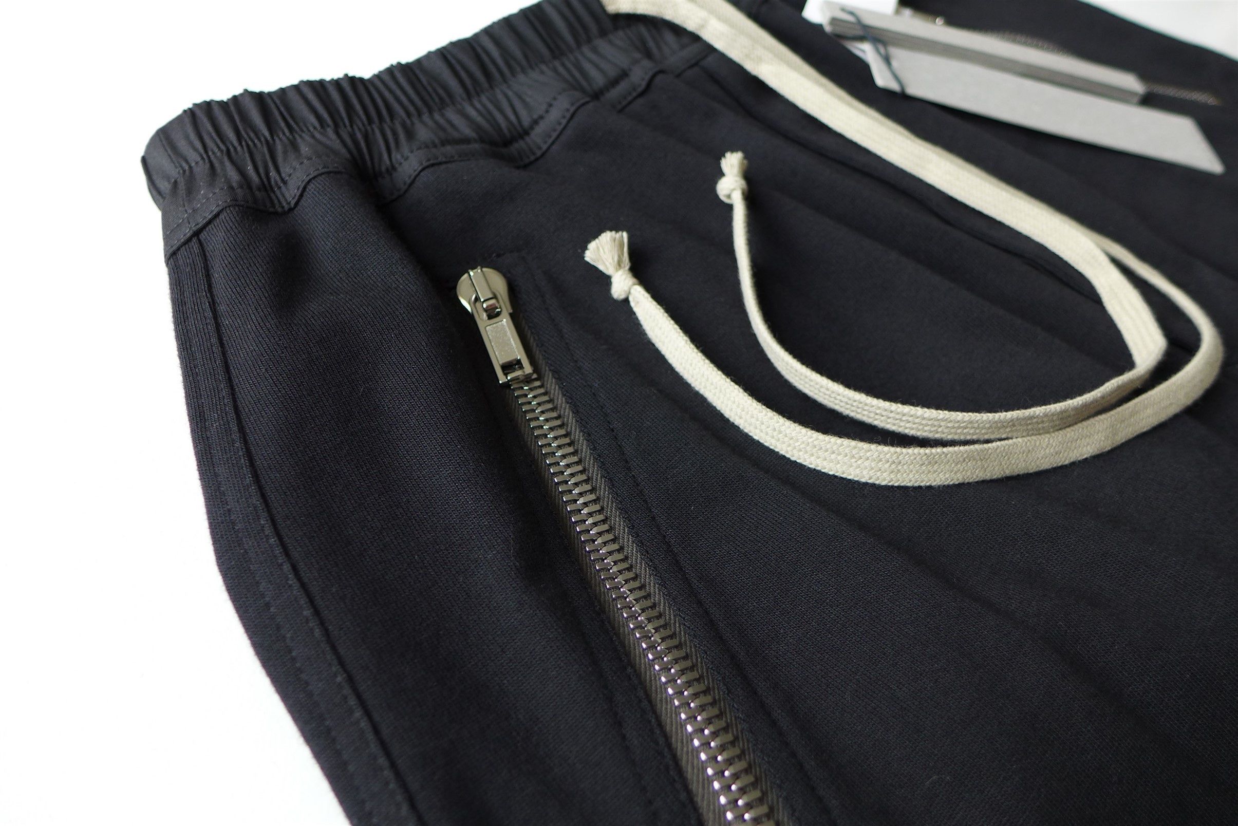 Rick Owens Rick Owens Tecuatl Cropped Drawstring Pants - Black Cotton Size US 32 / EU 48 - 5 Thumbnail