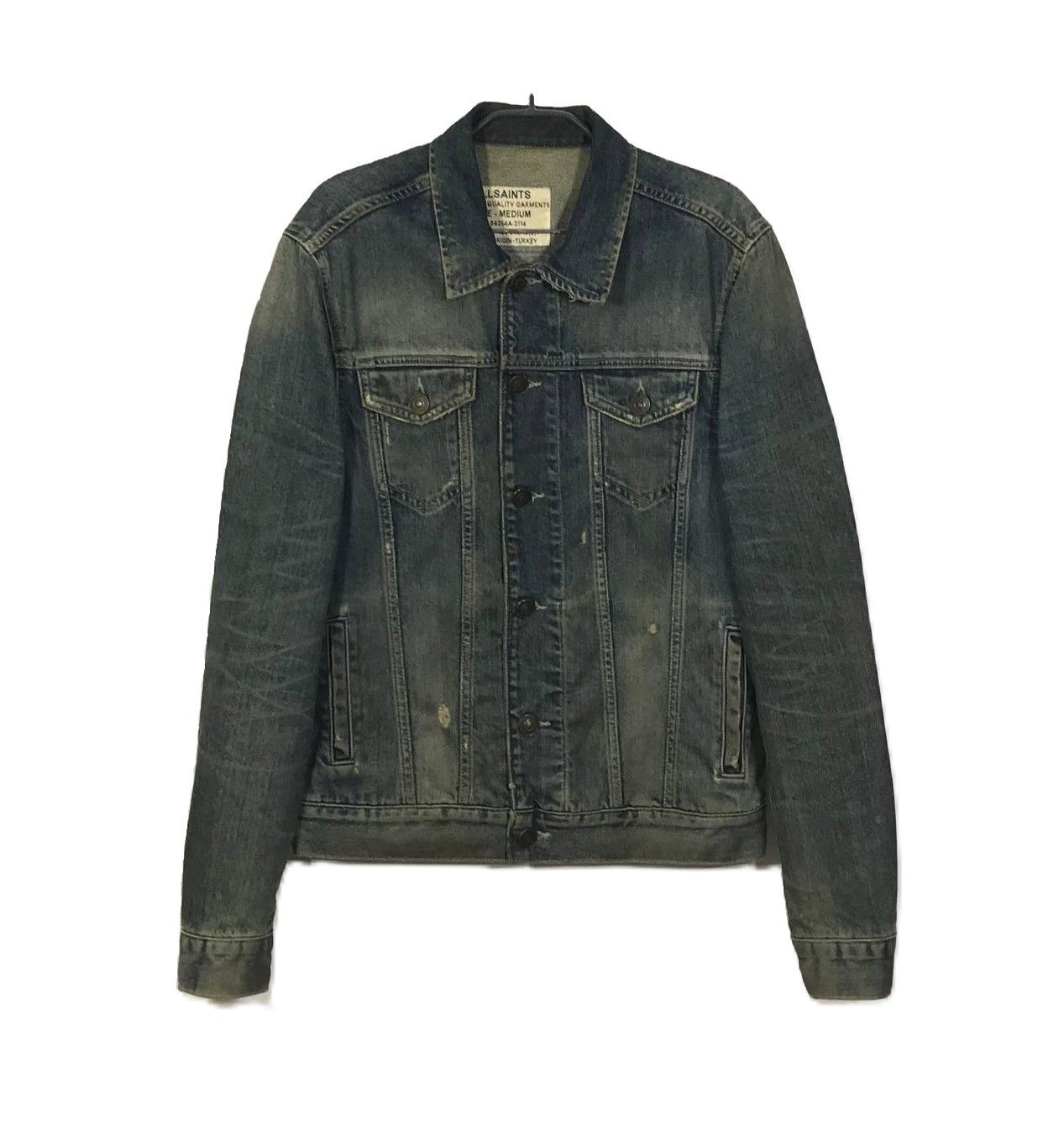 Allsaints Allsaints Soleil Denim Jacket Washed Ripped Mens Sz M Size US M / EU 48-50 / 2 - 1 Thumbnail
