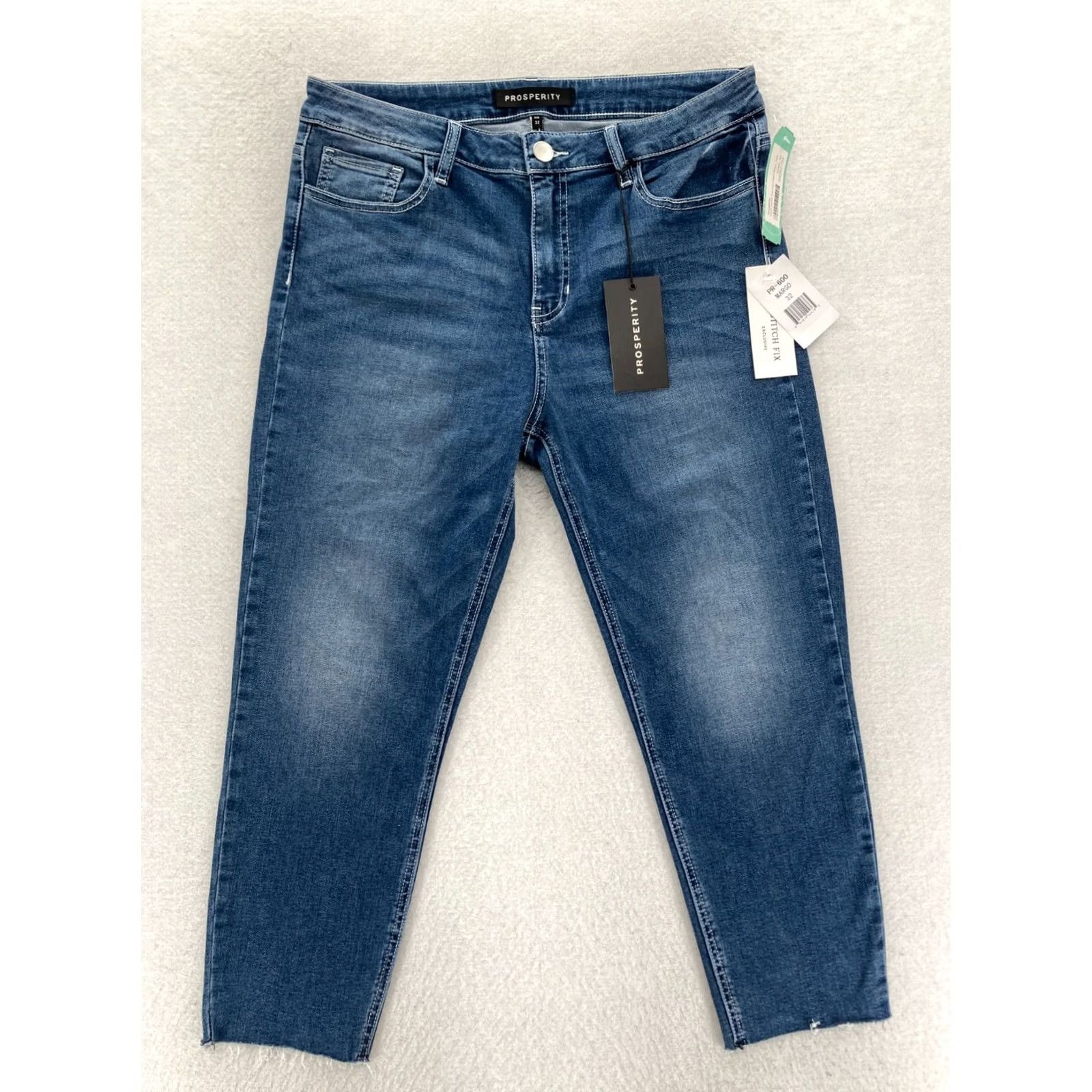 Vintage Stitch Fix Prosperity Edyth Capri Capri Skinny Jean Women's 32 Blue Size 24" / US 00 / IT 34 - 2 Thumbnail