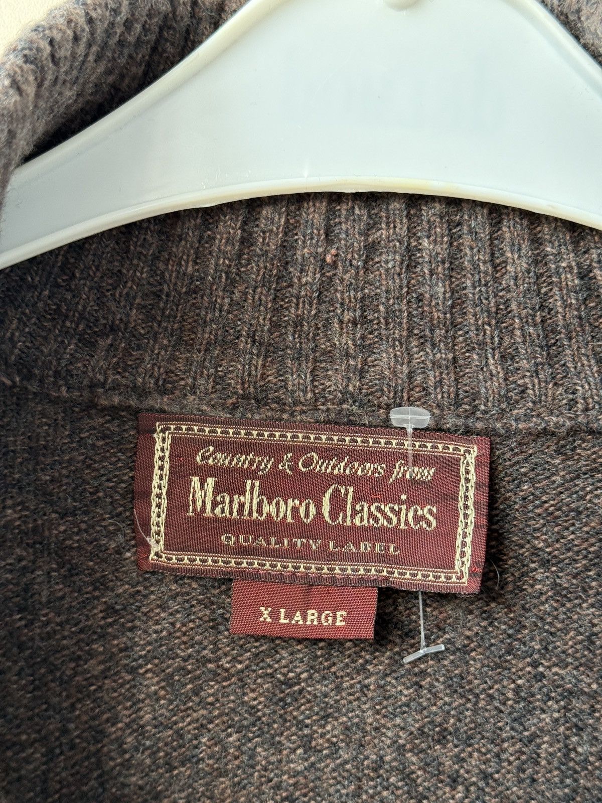Marlboro Classics Marlboro classics Knit Wool sweater 1/3 zip brown 90s Size US XL / EU 56 / 4 - 3 Thumbnail