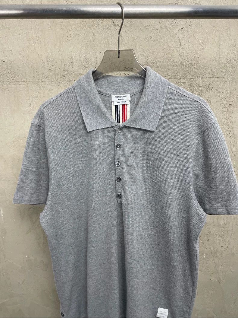 Thom Browne Thom browne Gray back color stripe Polo short sleeves 2504- Size US M / EU 48-50 / 2 - 3 Thumbnail