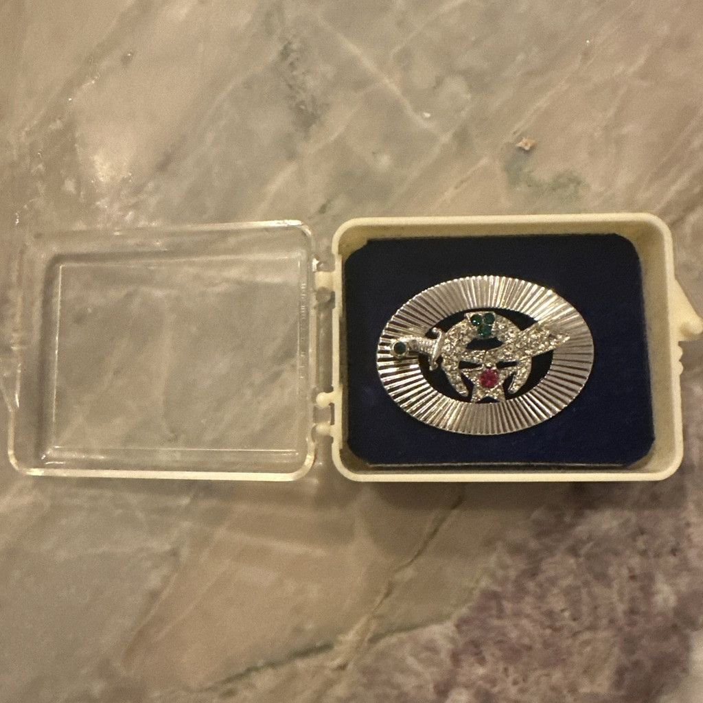 The Unbranded Brand Vtg Shriners Brooch Pin Masonic Freemason Rhinestone In Box Size ONE SIZE - 2 Thumbnail