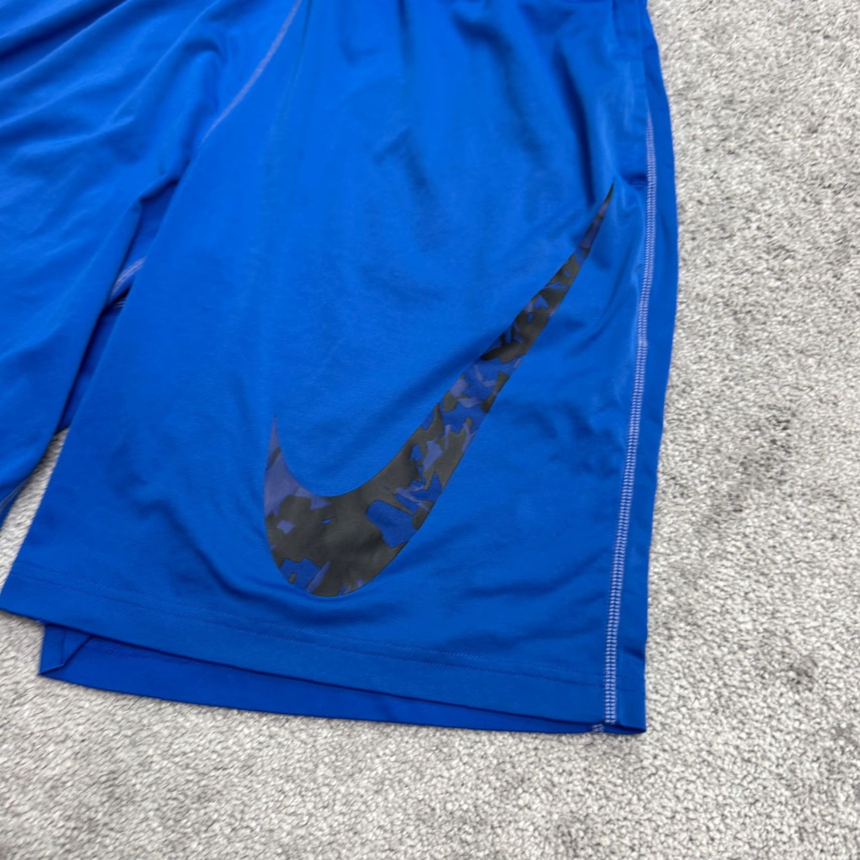 Nike Nike Dri-Fit Athletic Shorts Mens Large Royal Blue Elastic Waist Active Running Casual Sports Athleisure Size US 33 - 3 Thumbnail