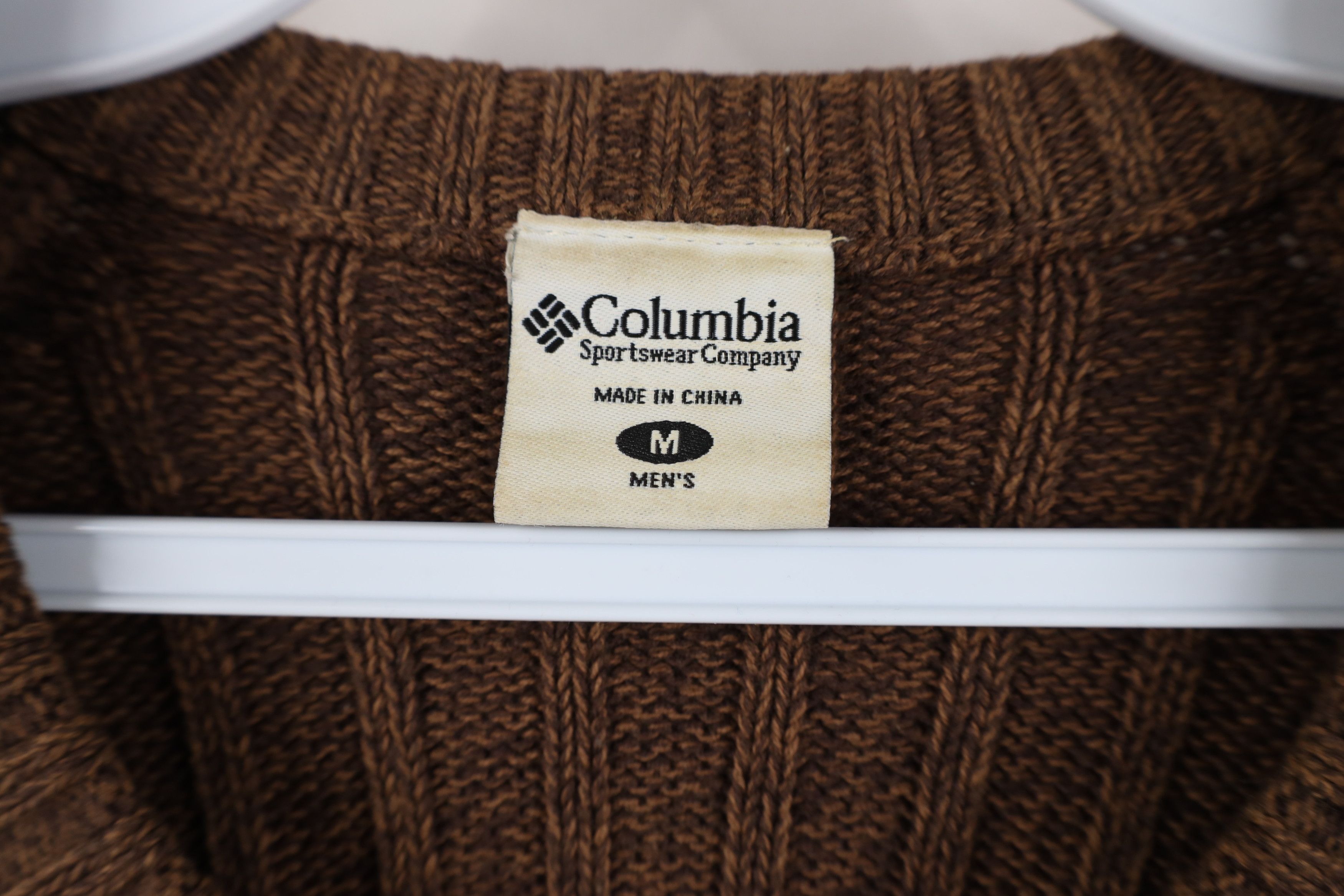 Columbia Vintage Columbia Ribbed Knit V-Neck Sweater Heather Brown Size US M / EU 48-50 / 2 - 7 Thumbnail