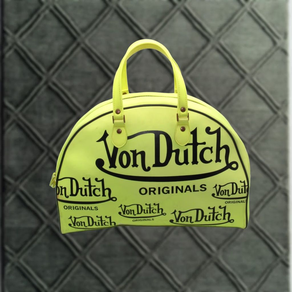 Von Dutch VINTAGE Von Dutch Bowling Bag Satchel/Top Handle Bag Yellow Mini Womens Size ONE SIZE - 1 Thumbnail