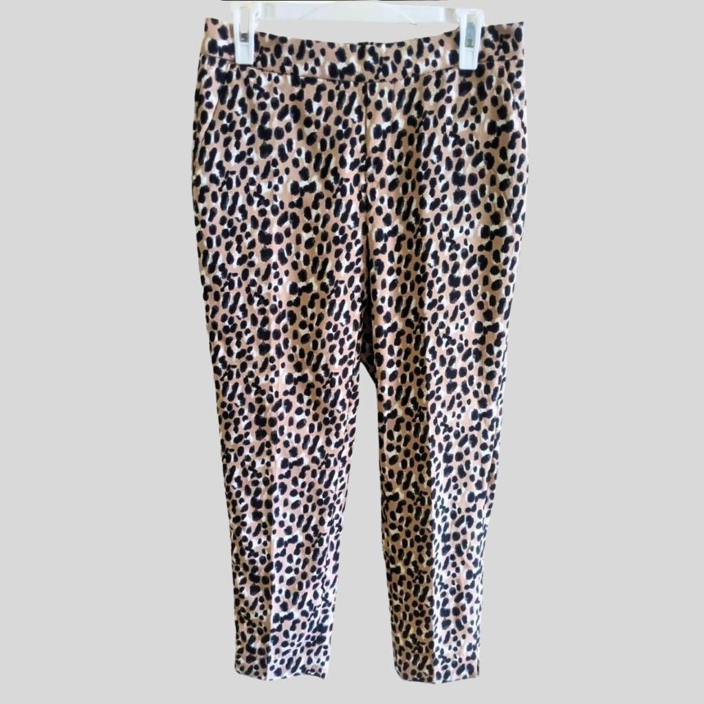 Banana Republic Banana Republic Factory Hayden Leopard Print Pants Size 4 Ta Size 27" / US 4 / IT 40 - 1 Thumbnail