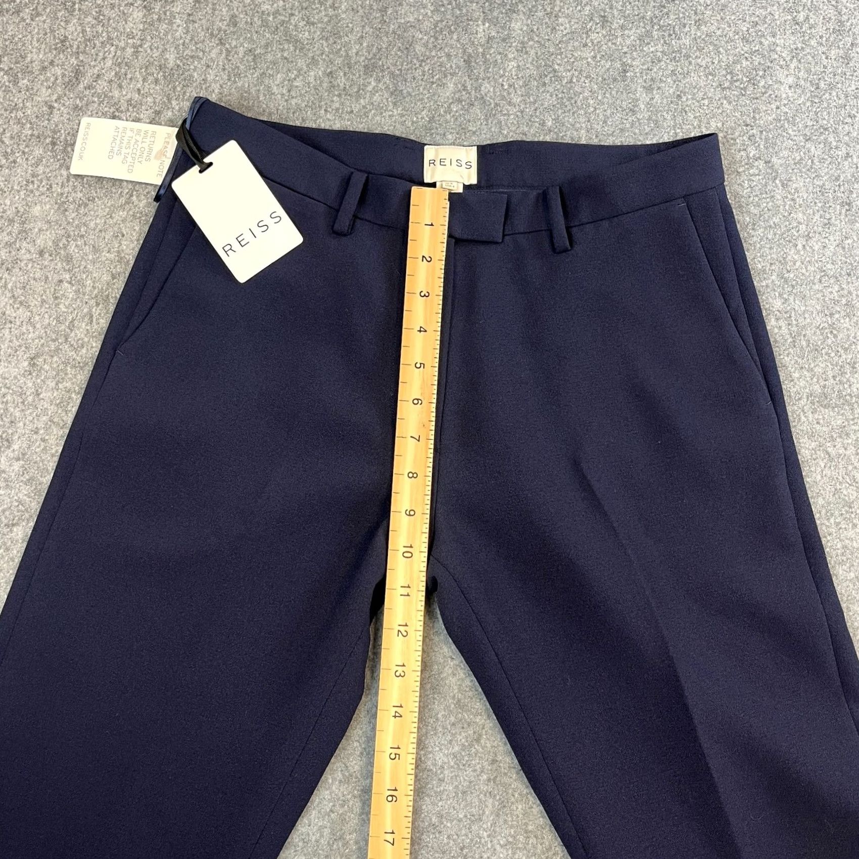 Reiss Reiss Womens Chino Trousers Pants Straight W30 UK 8 Pleated Blue BNWT Formal Size 30" / US 8 / IT 44 - 6 Thumbnail
