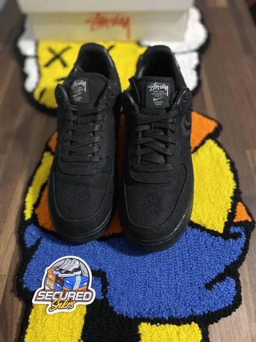 Nike × Stussy Air Force 1 Low Stussy Black Size US 9.5 / EU 42-43 - 3 Thumbnail