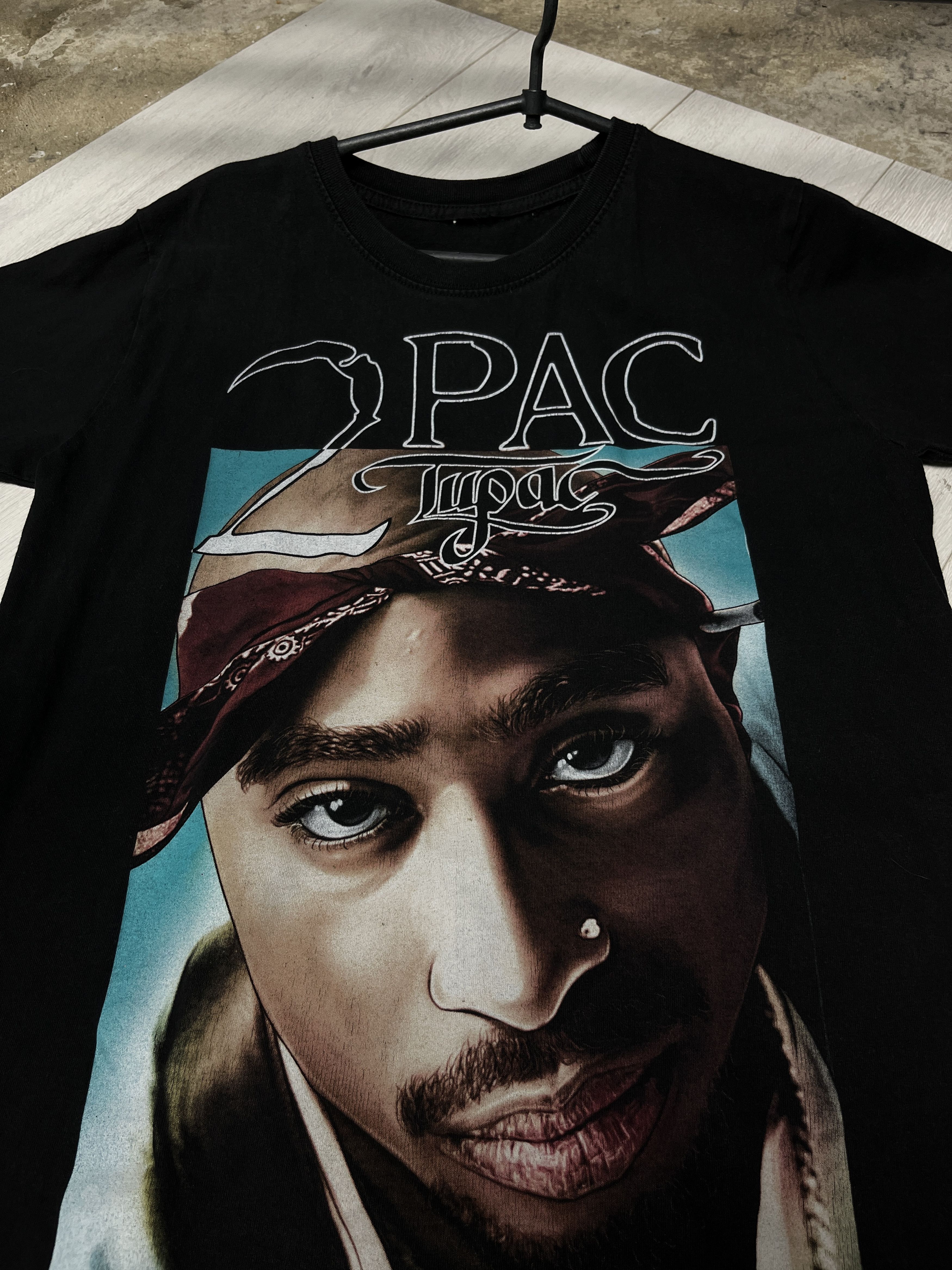 Vintage 1990s 2PAC "1971-1996" MEMORIAL PORTRAIT TEE - № 969 Size US M / EU 48-50 / 2 - 2 Thumbnail