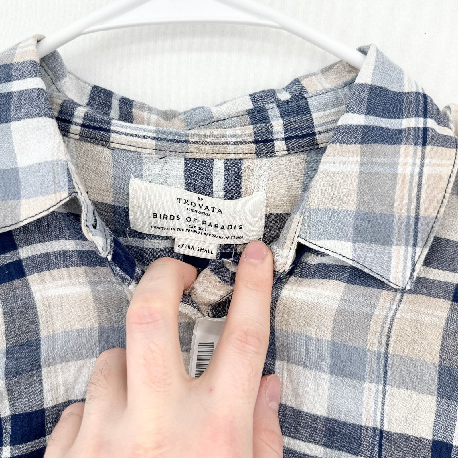 Trovata Trovata Birds Of Paradise Peplum Plaid Blouse Size XS 3/4 Size XS / US 0-2 / IT 36-38 - 2 Thumbnail