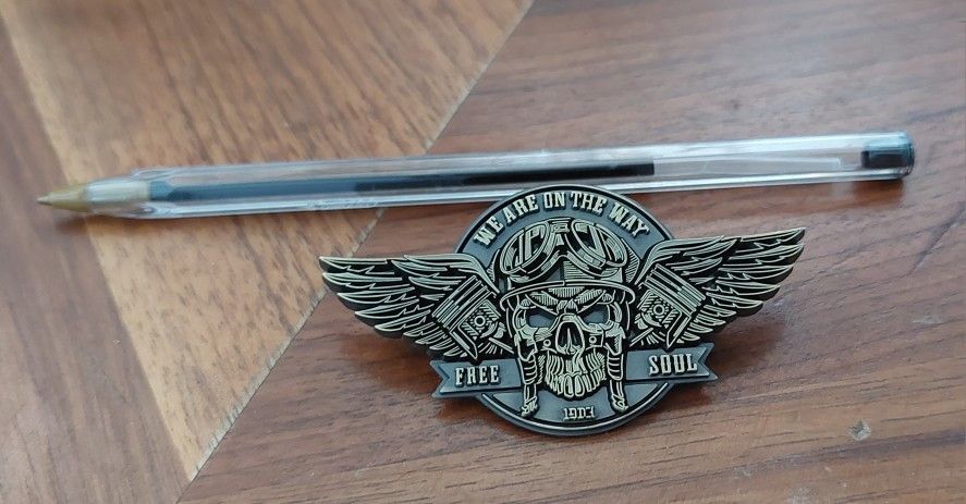 Designer Retro Motorcycle Cartoon Metal Brooch Size ONE SIZE - 5 Thumbnail