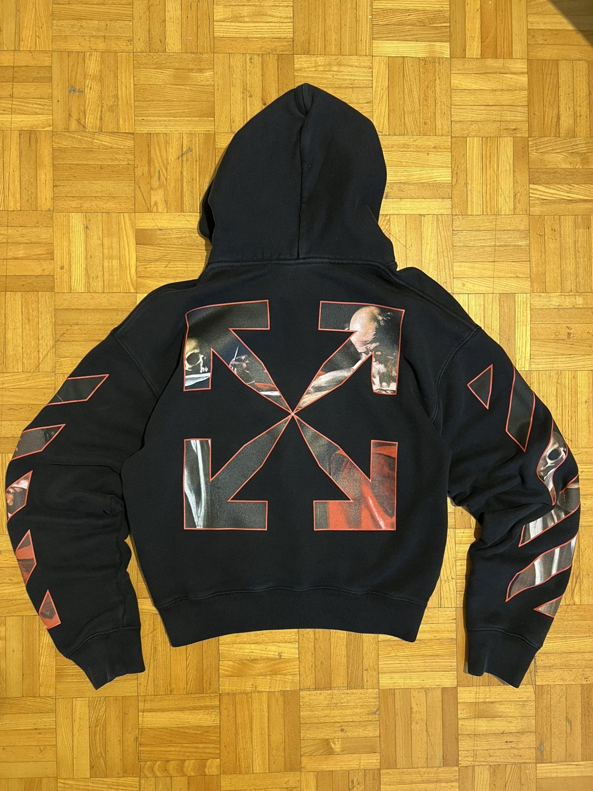 Off-White OFF-WHITE Caravaggio Diag Sleeve Hoodie Size US XS / EU 42 / 0 - 2 Thumbnail
