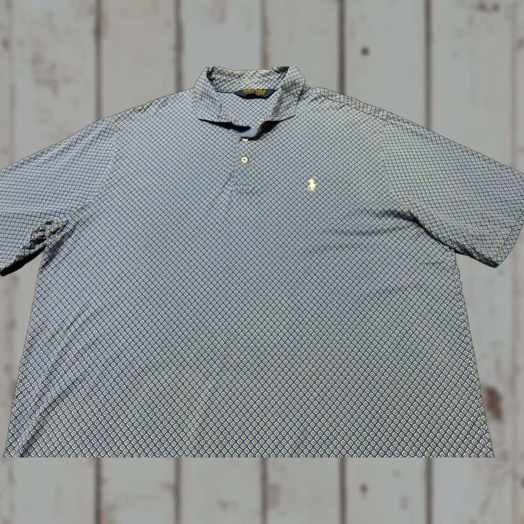 Ralph Lauren Ralph Lauren Polo Golf Shirt Blue Pattern Polo Adult XL Mens Size US XL / EU 56 / 4 - 1 Thumbnail