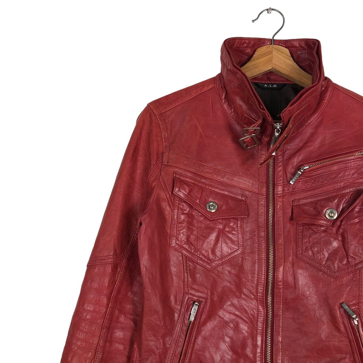 Japanese Brand 🔥VINTAGE BONDAGE LEATHER BIKER JACKET ASM ISSEY MIYAKE Size US M / EU 48-50 / 2 - 5 Thumbnail
