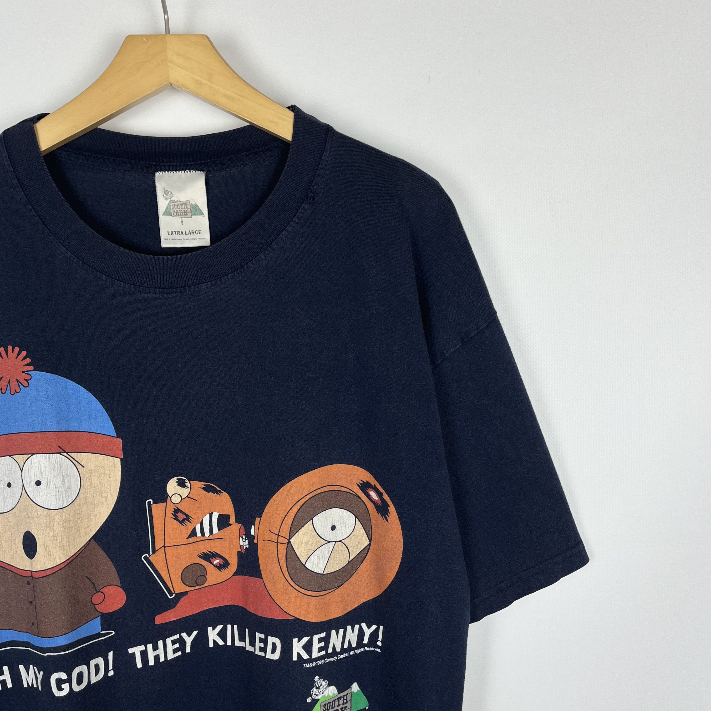 Cartoon Network Vintage South Park “They Killed Kenny” Cartoon T Shirt 1998 Size US XL / EU 56 / 4 - 2 Thumbnail