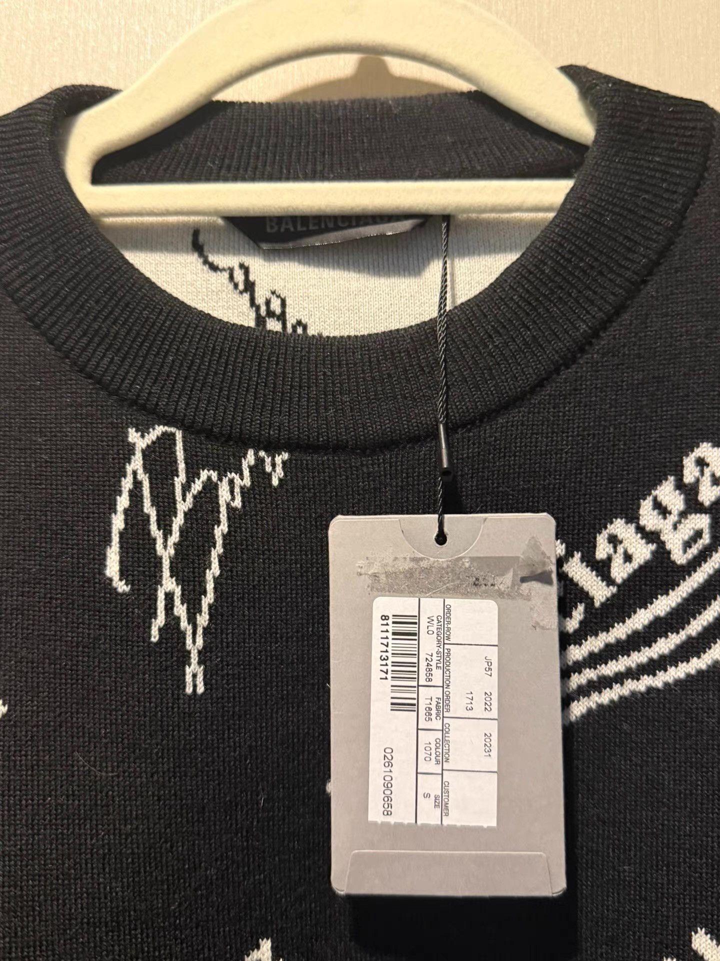Balenciaga Balenciaga all-over logo graffiti sweater, Ｑ20 Size US S / EU 44-46 / 1 - 3 Thumbnail