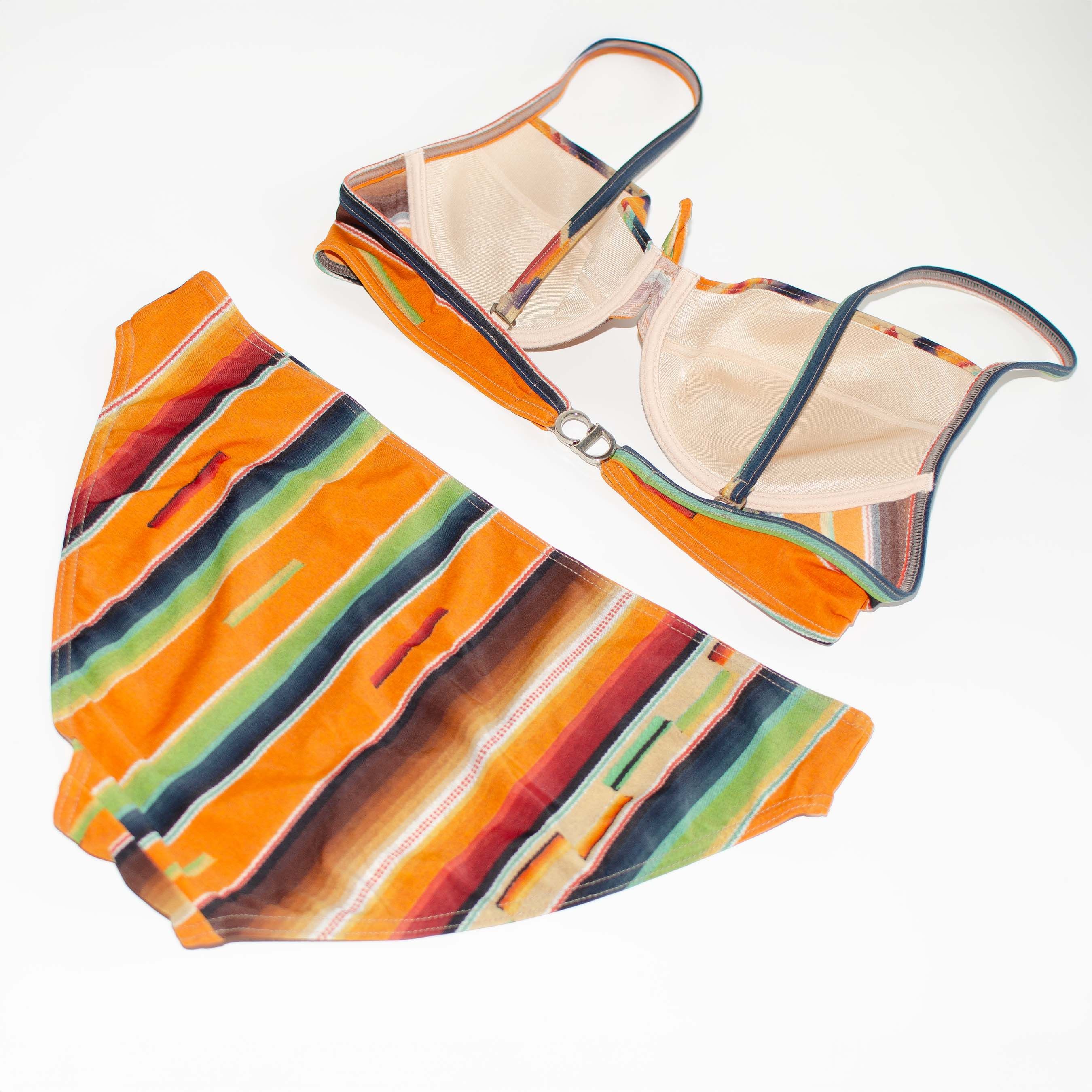 Dior Christian Dior Galliano Spring 2002 Two Piece Swimsuit Size ONE SIZE - 12 Thumbnail